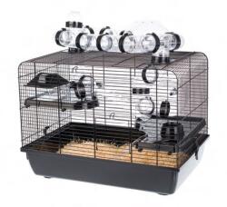  INTER-ZOO Pet Products Cușcă pentru rozătoare GALAXY + TERRACE 58 x 38 x 55 cm NEAGRĂ