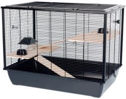  INTER-ZOO Pet Products Cușcă pentru rozătoare HUGO + Wood 78 x 48 x 58 cm NEGRU