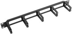Lanberg AK-1202-B 19" Kábelrendező 1U - Fekete (AK-1202-B) (AK-1202-B)