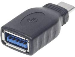 Manhattan USB 3.1 Átalakító [1x USB 3.1 dugó, C típus - 1x USB 3.1 alj, A típus] Adapter USB-C Stecker auf USB A Buchse USB 3.1, Gen 1 5 Gbps schwarz (354646) (354646)