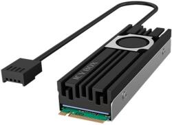 RaidSonic ICY BOX IB-M2HSF-703 Szilárdtest meghajtó Hűtőborda/hűtő 2 cm Fekete, Szürke 1 dB (IB-M2HSF-703) (IB-M2HSF-703)