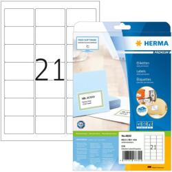 HERMA A4-es fehér címke / etikett, 63, 5 × 38, 1 mm, papír, 210 db (8632) (8632)