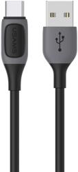 USAMS Jelly Series USB-A apa - USB-C apa 2.0 Adat és töltőkábel - Fekete (1m) (SJ596USB01) (SJ596USB01)