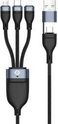 Conceptronic ETTA05B15 USB kábel USB 2.0 1, 5 M USB C USB C/Micro-USB B/Lightning Fekete (ETTA05B15) (ETTA05B15)