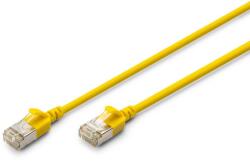 ASSMANN F/FTP CAT 6A RJ45 Patch kábel 3m - Sárga (DK-1632-A-030S-Y) (DK-1632-A-030S-Y)