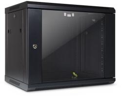 Inter-Tech Inter-Tech SMA-6409 Fali rack szekrény 9U 600x450mm - Fekete (88887253) (88887253)