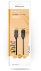 Nedis CCGB37014BK20 DisplayPort 1.4 kábel, displayport dugó - display port dugó, 8K60Hz, 2m (CCGB37014BK20)