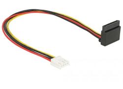 Delock Tápkábel, 4 tűs Floppy-csatlakozóhüvely > 15 tűs SATA-csatlakozóhüvely, fém, 30 cm (85510) (85510)