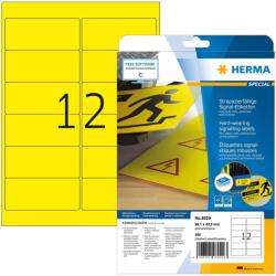 HERMA 8029 Jel címkék 99.1 x 42.3 mm Poliészter fólia Sárga 300 db Különösen erősen tapadó Lézernyomtató, Színes lézernyomtatás, Másoló, Színes (8029) (8029)