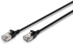 ASSMANN F/FTP CAT 6A RJ45 Patch kábel 0, 30m - Fekete (DK-1632-A-003S-BL) (DK-1632-A-003S-BL)