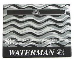 Waterman Töltőtoll Patron - Hosszú 8db/ Doboz, Fekete (S0110850) (S0110850)