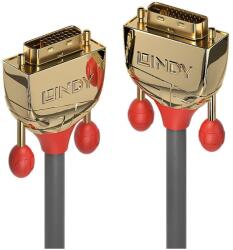 Lindy 36201 DVI kábel 1 M DVI-D Arany, Szürke (36201) (36201)