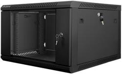 Lanberg 6U 19" fali rack szekrény 600x600mm fekete (WF01-6606-10B) (WF01-6606-10B) (WF01-6606-10B) - xupe