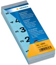 HERMA Nummernblock selbstklebend 1-500 blau 28x56 mm (4893) (4893) (4893)