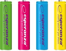 Esperanza 1000mAh AAA Ni-MH akkumulátor 4db/csomag Mix of Color (EZA107 - 5901299923436)