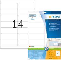 HERMA Adressetiketten A4 weiß 99, 1x38, 1 mm Papier 140 St. (8635) (8635) (8635)