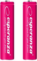 Esperanza EZA101R AAa, 1000 Mah, Ni-Mh Piros Újratölthető Elem Csomag 2 Darab (EZA101R - 5901299923139)