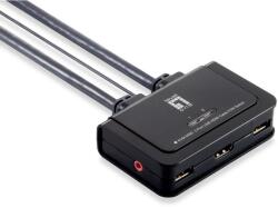 LevelOne LevelOne KVM-0290 KVM kapcsoló Fekete, Szürke (KVM-0290) (KVM-0290)