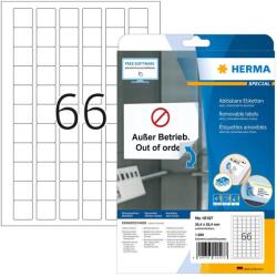 HERMA Etik. A4 weiß 25, 4x25, 4 mm quadr. ablösb. 1650 St. (10107) (10107) (10107)