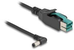 Delock PoweredUSB kábel apa 12 V - DC 5, 5 x 2, 5 mm apa ívelt 1 m (80609) (80609) (80609)