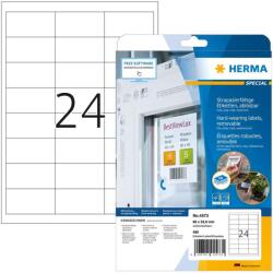HERMA Folien-Etiketten A4 66x33.8mm weiß ablösbar 480St. (4573) (4573) (4573)