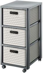 Rotho Country 3 részes tároló komód - Szürke/Bézs (1165490002)