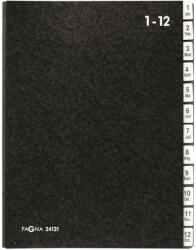 PAGNA Pultordner Classic 12 Fächer 1-12/Jan-Dez schwarz (24121-04) (24121-04) (24121-04)