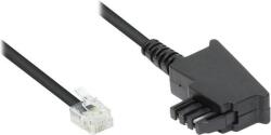 Alcasa 3510-SIE TAE-F Telefonkábel 10m - Fekete (3510-SIE) (3510-SIE)