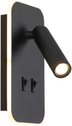 Italux WL-83957-1-BK LED fali spotlámpa Doria | 8W LED | 559lm | 3000K