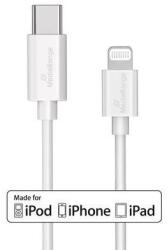 MediaRange Apple Lightning to USB Type-C Charge and Sync Cable 1m White (MRCS215) (MRCS215)