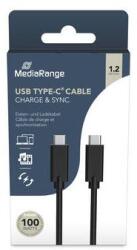 MediaRange USB-C Lade-/Datenkabel USB 3.1 10Gbit/s 1, 2m sw (MRCS214) (MRCS214) (MRCS214)