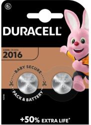 Duracell Batterie Knopfzelle CR2016 3.0V Lithium 2St. (203884) (203884)