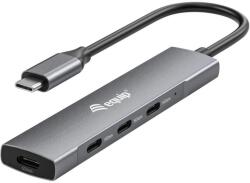 Equip 128963 hálózati csatlakozó USB 3.2 Gen 1 (3.1 Gen 1) Type-C 5000 Mbit/s Fekete, Ezüst (128963) (128963)