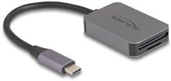 Delock USB Type-C kártyaolvasó alumínium házban SD vagy Micro SD memória kártyákhoz (91009) (91009) (91009)