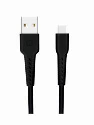 SWISSTEN 71505530 Basic USB Type-A apa - USB Type-C apa Adat és töltő kábel - Fekete (1m) (SW-BA-TYPC-1M-BK) (SW-BA-TYPC-1M-BK)