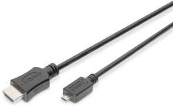 ASSMANN DB-330109-020-S HDMI kábel 2 M HDMI D-típus (Micro) Fekete (DB-330109-020-S) (DB-330109-020-S)
