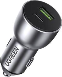UGREEN Car charger Ugreen CD213, USB + USB-C, 36W (gray) (UGR691GRY) (UGR691GRY)