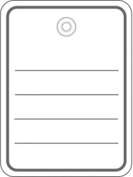 HERMA 6841 Árucimke Fűzőlyukkal és zsinórral 48 x 65 mm (1000 címke / csomag) (6841) (6841)