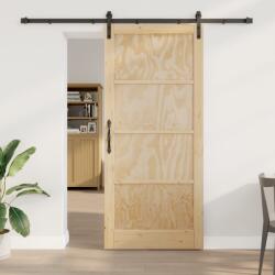vidaXL Csúszóajtó Felszerelő Készlettel 93x211 cm Szilárd Fa Fenyő (3333320)