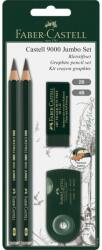 Faber-Castell Castell 9000 Jumbo Grafit ceruza radírral és hegyezővel (2 db / csomag) (119398) (119398)