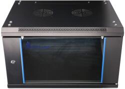 Extralink 19" Fali rack szekrény 6U 600x600mm - Fekete (EX. 12929) (EX.12929)