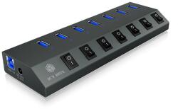 RaidSonic IB-HUB1701-C3 USB 3.2 Gen 1 (3.1 Gen 1) Type-B 5000 Mbit/s Antracit (IB-HUB1701-C3) (IB-HUB1701-C3)
