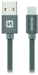 SWISSTEN 71521202 USB-A apa - USB-C apa Adat- és töltőkábel 1.2m - Kék (71521202) (71521202)