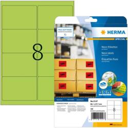 HERMA Öntapadó címkék 5147, A4 papír matt élénk zöld, 160 db (5147) (5147)