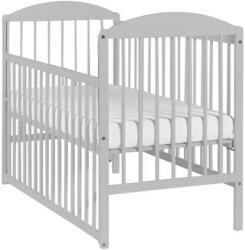Kidizi Patut din lemn masiv 120x60 cm Kidizi Orella gri cu laterala culisanta, reglabil pe 3 nivele, certificat EN71 (5949551915232)