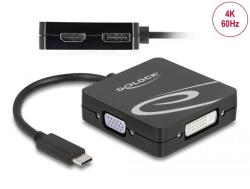 Delock USB Type-C - VGA/DVI/HDMI/DisplayPort átalakító (63129) (delock63129) (delock63129)