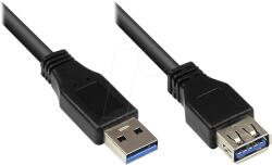 Good Connections 2711-S05 USB-A apa - USB-A anya 3.0 Hosszabbító kábel - Fekete (5m) (2711-S05) (2711-S05)
