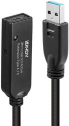 Lindy 43375 USB kábel 20 M USB 3.2 Gen 1 (3.1 Gen 1) USB A Fekete (43375) (43375)