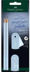 Faber-Castell Sparkle "HB" Grafitceruza szett radírral és hegyezővel - Kék (4 db / csomag) (218471) (218471)