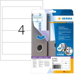 HERMA Ordneretiketten A4 weiß 192x59 mm ablösb. opak 100 St. (10160) (10160) (10160)